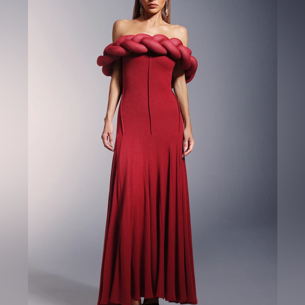 Bella Barnett Burgundy Maxi Dress